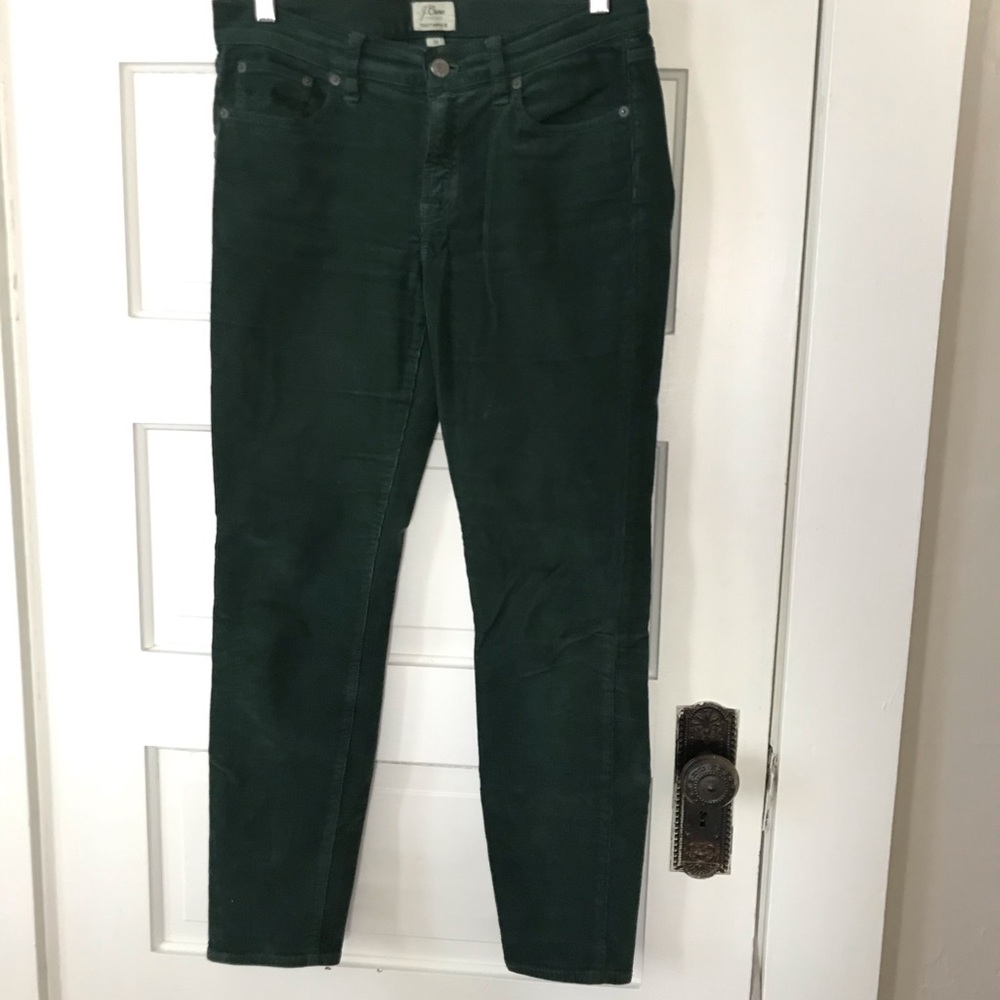 J crew green toothpick cords